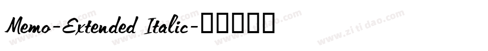 Memo-Extended Italic字体转换